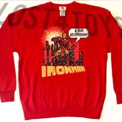 Apparel Marvel “I Am Iron Man” Pixilated Crewneck Sweatshirt Adult