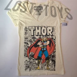 Marvel Women’s THOR V-Neck Cover Art T-Shirt Apparel