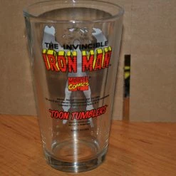 Tumblers Toon Tumbler Marvel Iron Man 16 Oz Collectible Pint Glass Home & Office