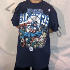 Apparel Marvel Kids Philadelphia 76ers NBA Captain America T-Shirt