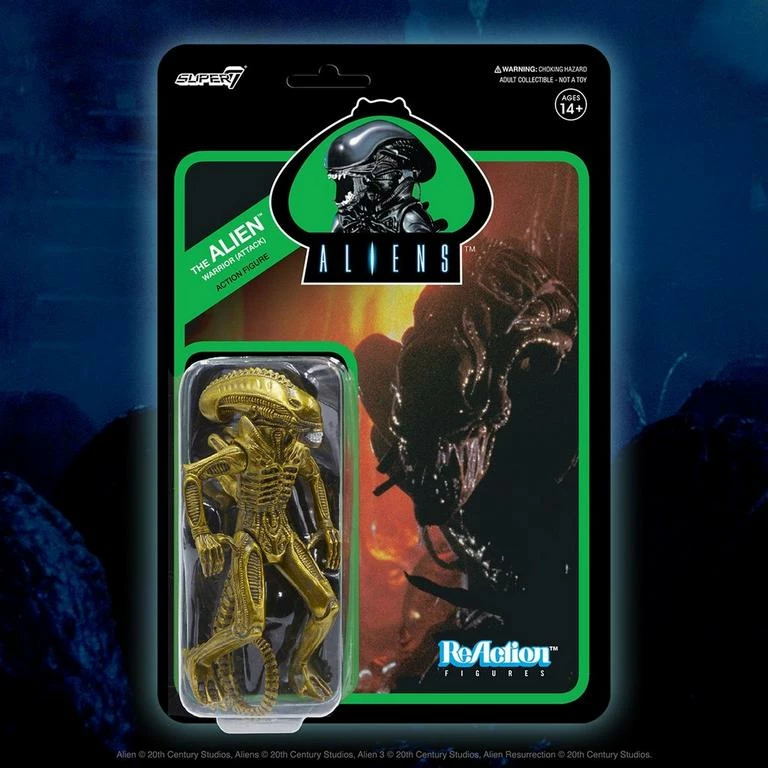 Collectibles Super7 Aliens The Alien Warrior (Attack) ReAction Figure