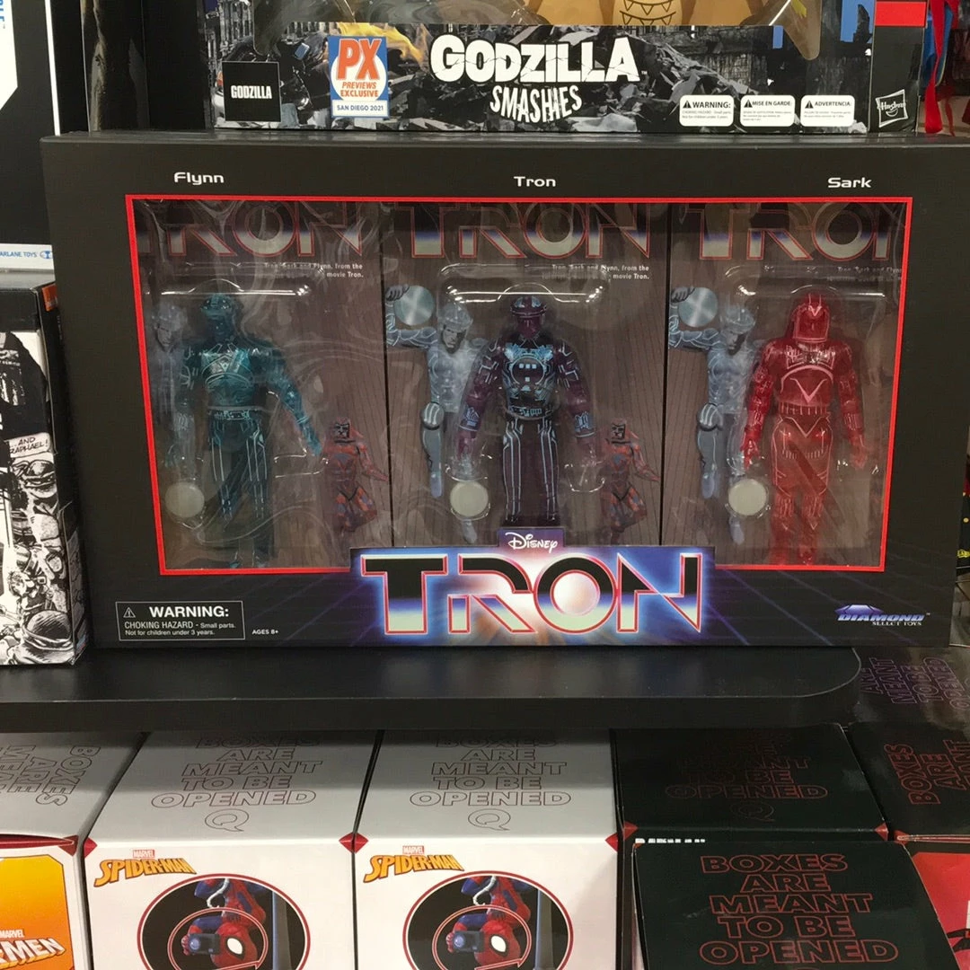 Diamond Select Disney Collection SDCC 2021 TRON DLX ACTION FIGURE BOX SET