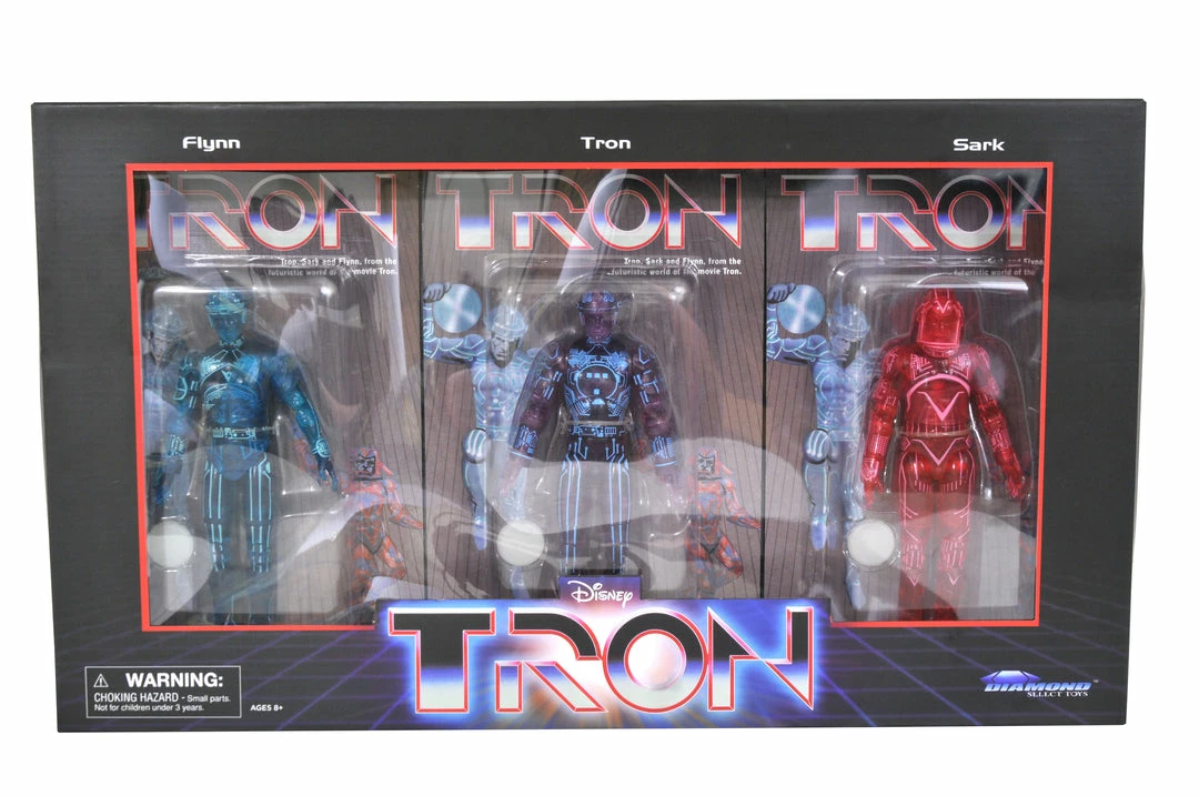 Diamond Select Disney Collection SDCC 2021 TRON DLX ACTION FIGURE BOX SET