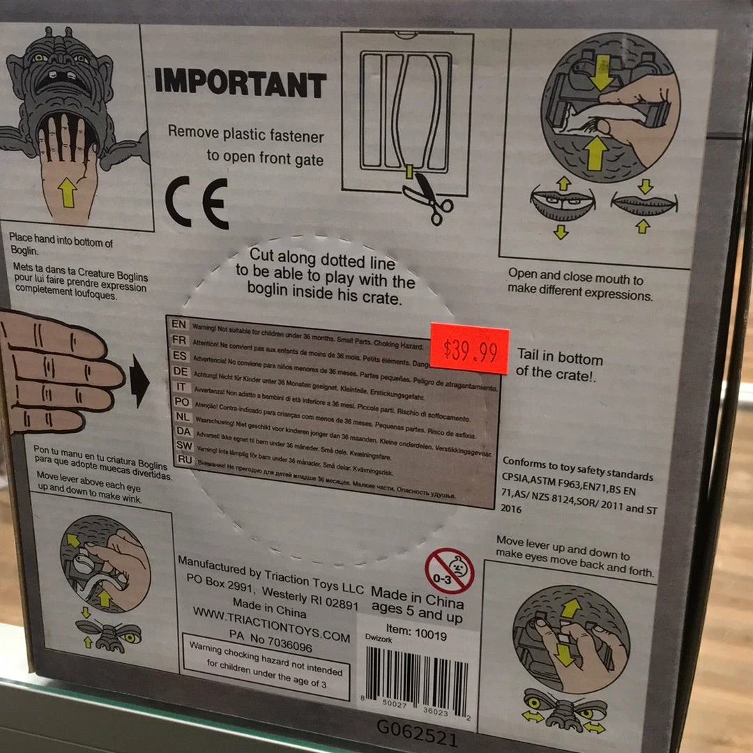 Tri Action Toys Boglins Alien Dwizork Collectibles