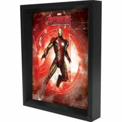 PYRAMID AMERICA Iron Man Age Of Ultron Logo Framed Shadow Box 3D Poster 8x10 Art